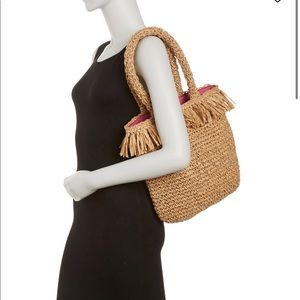 SALE❤️ NWT Palmer Straw Tote Bag In Medium Brown